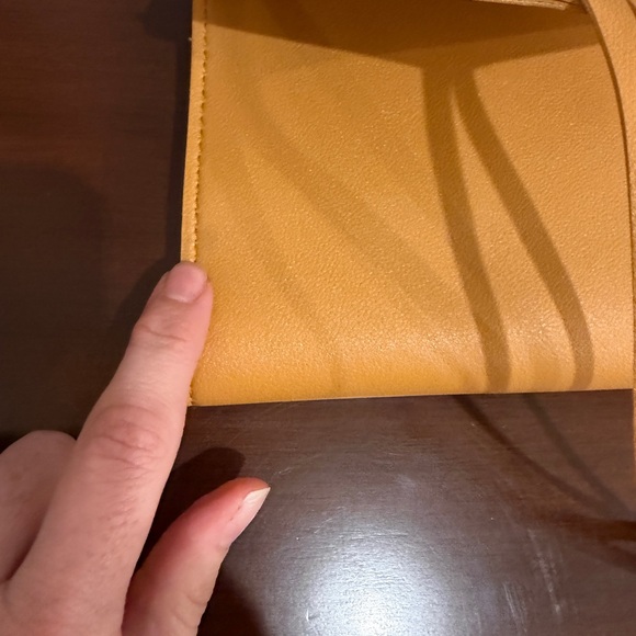 Glass Ladder & Co. Leather Tech Organizer  Mustard Yellow Women's Bag - Picture 10 of 11